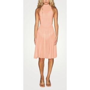 Skims Milky Sheer High Neck Midi Dress